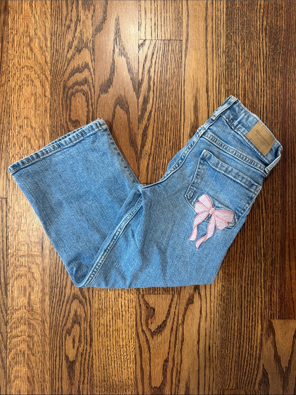 Abercrombie Kids Jeans with Pink Bow